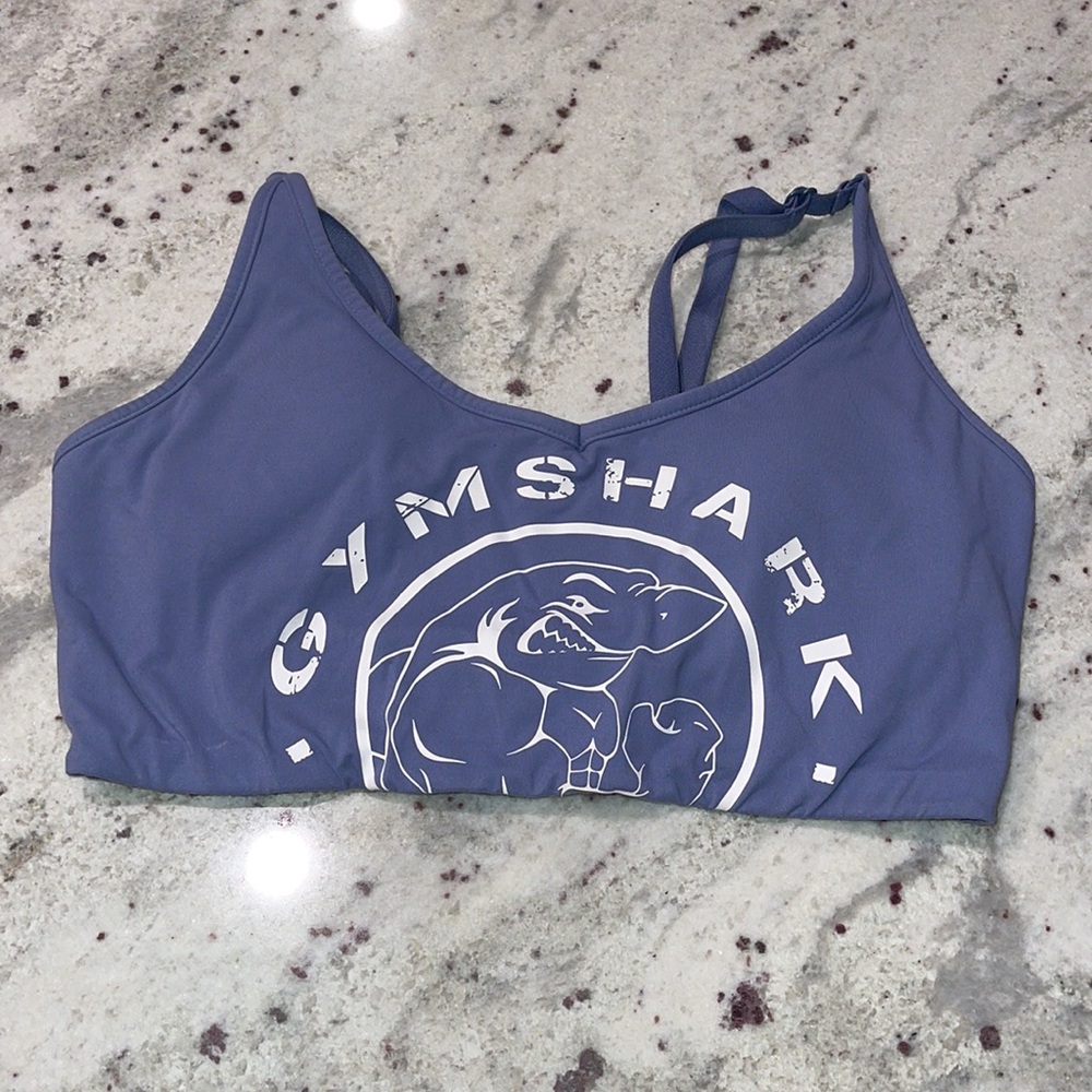 Slate blue Gymshark Legacy Bra
